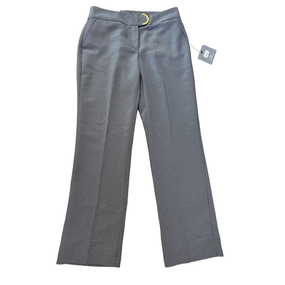 Marc New York Andrew Black White Bootleg Pants Womens Size 6 NWT Office Career